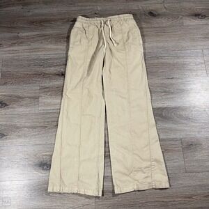 We The Free Women's Pants Pull On Wide Leg Drawstring Neutral XS Beige